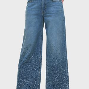 Jodie Loose Wide Leg W/ Stud Detailing