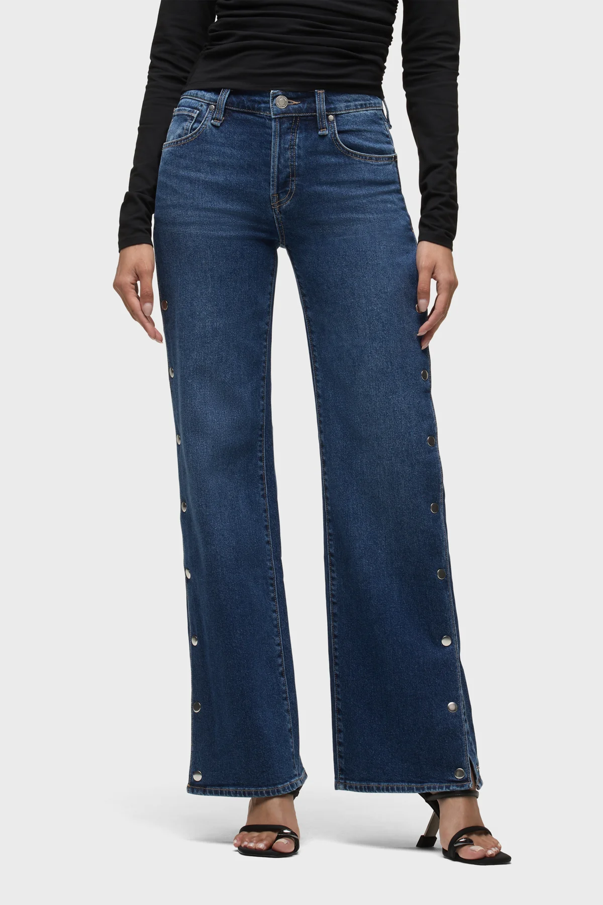 Rosie Side Seam Snaps Wide Leg