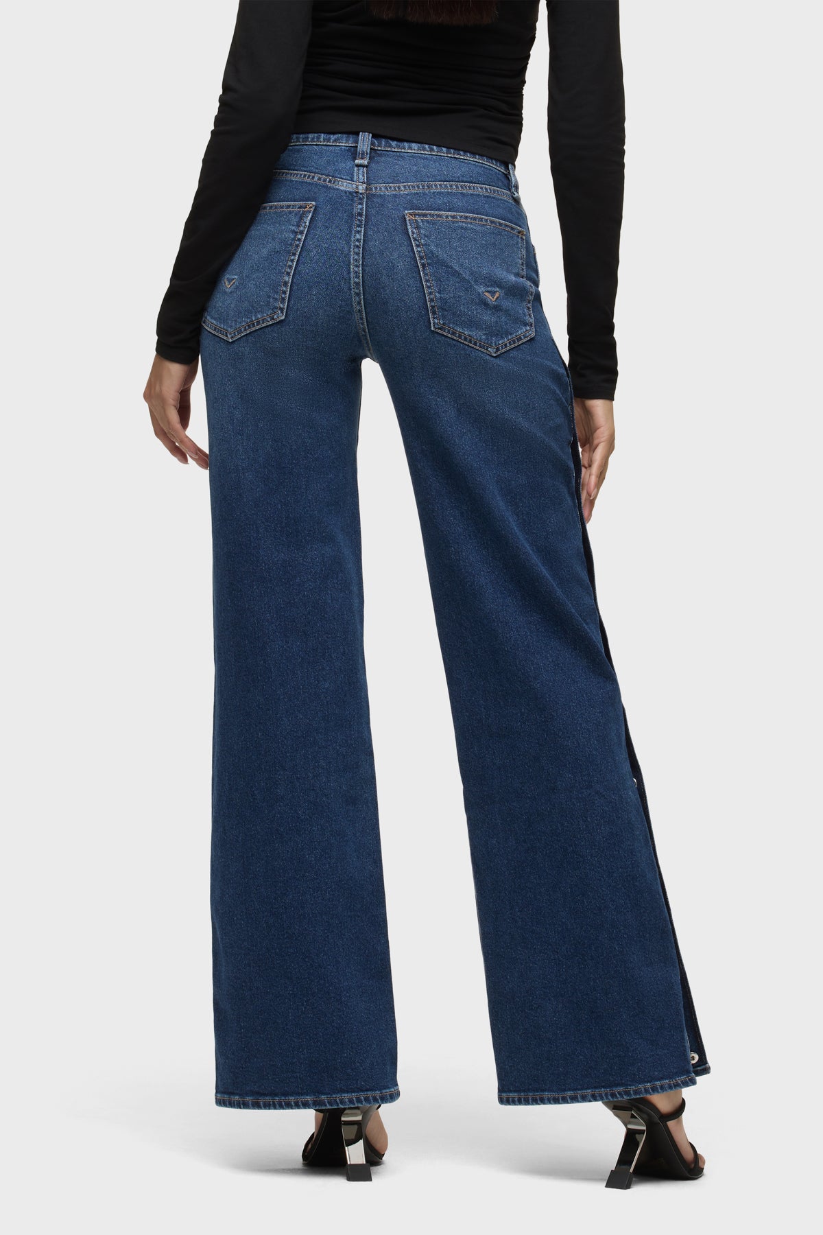 Rosie Side Seam Snaps Wide Leg - Image 3