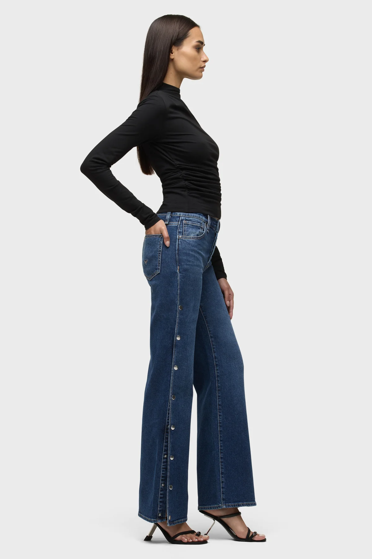Rosie Side Seam Snaps Wide Leg - Image 6