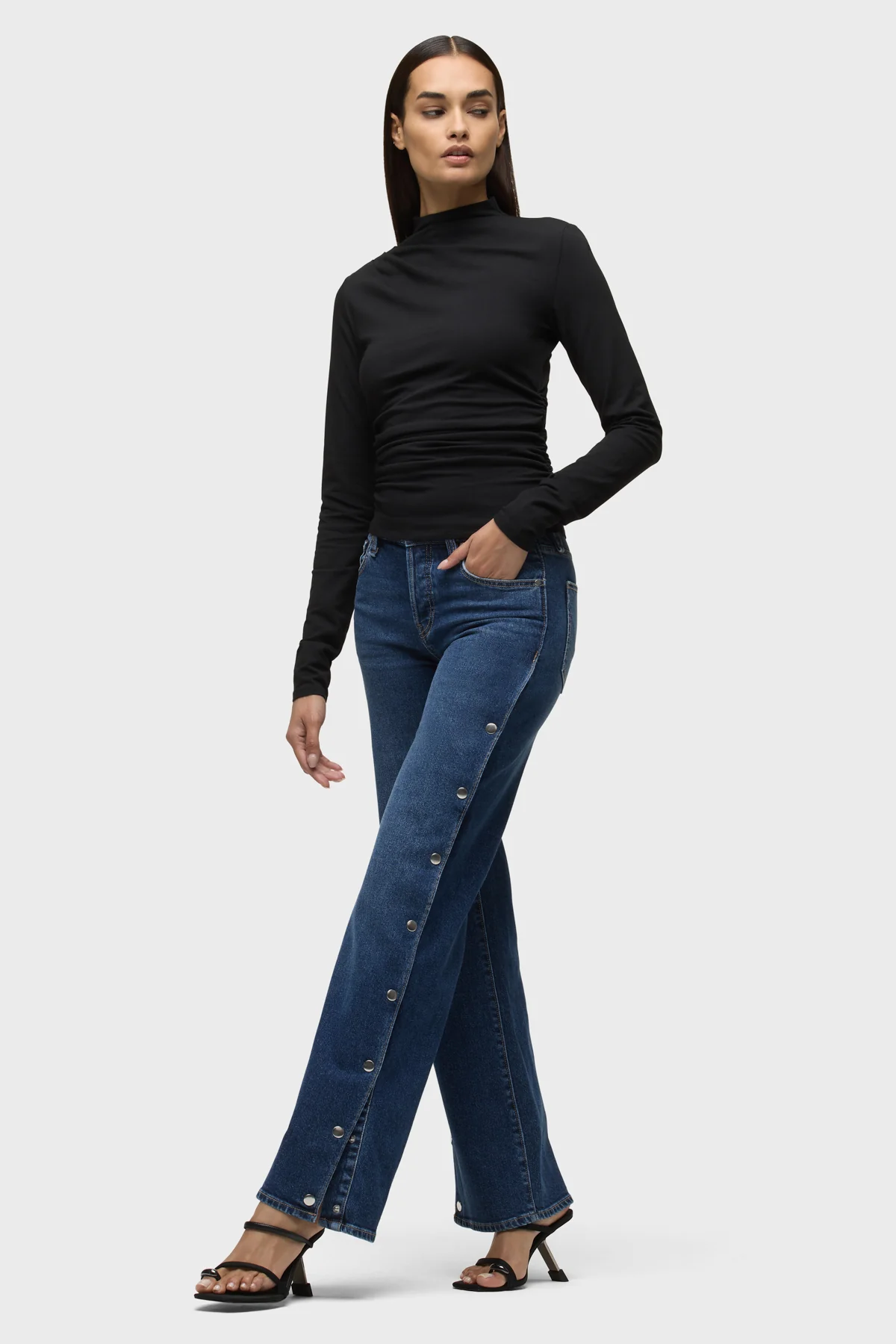 Rosie Side Seam Snaps Wide Leg - Image 10