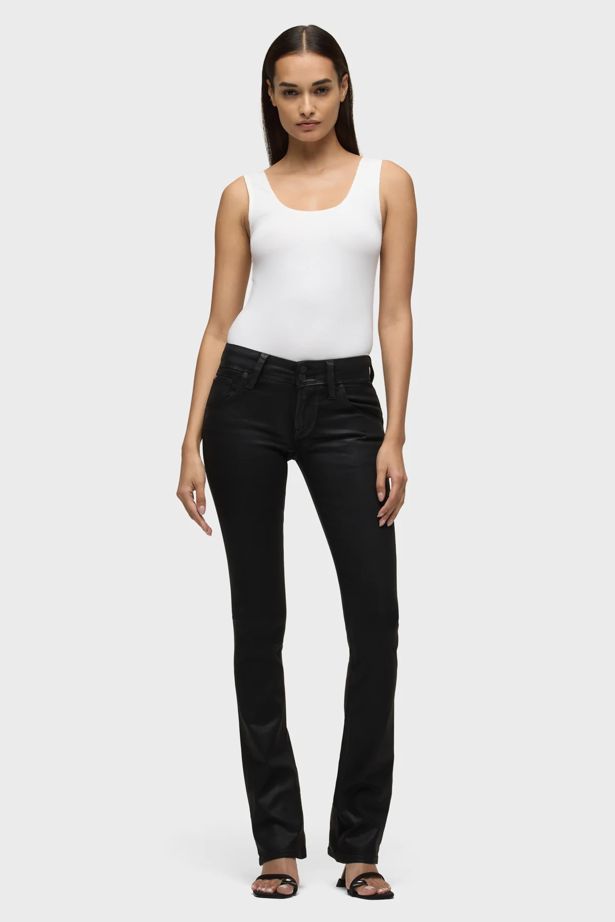 Beth Coated Flap Pocket Baby Bootcut
