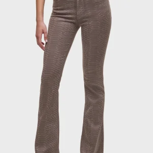 Barbara Snake Print High-Rise Bootcut