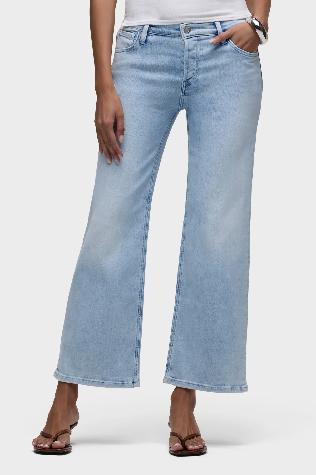 Rosie Covered Button Fly Wide Leg - Image 2
