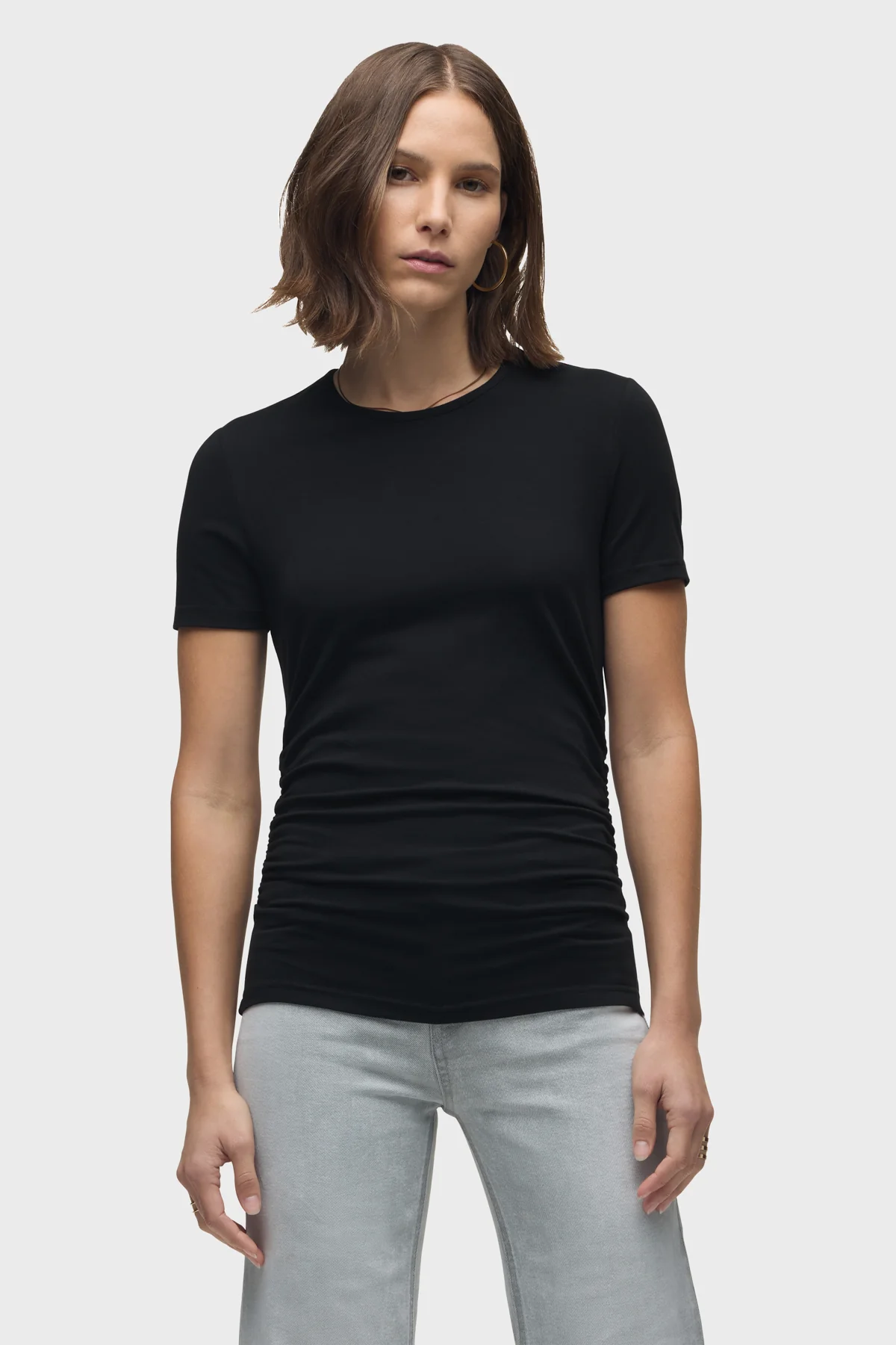Ruched Crew Neck Top - Image 2