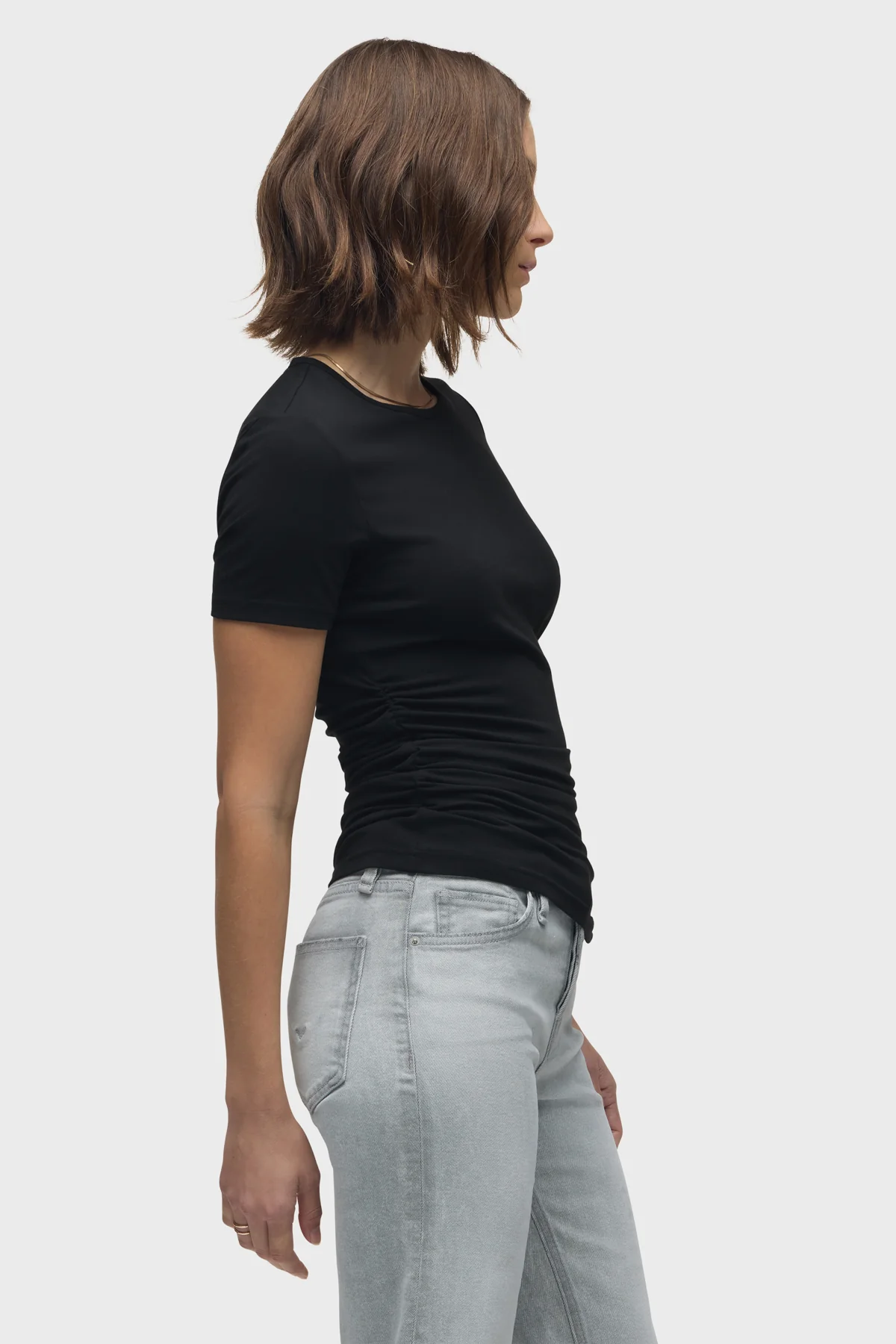 Ruched Crew Neck Top - Image 3