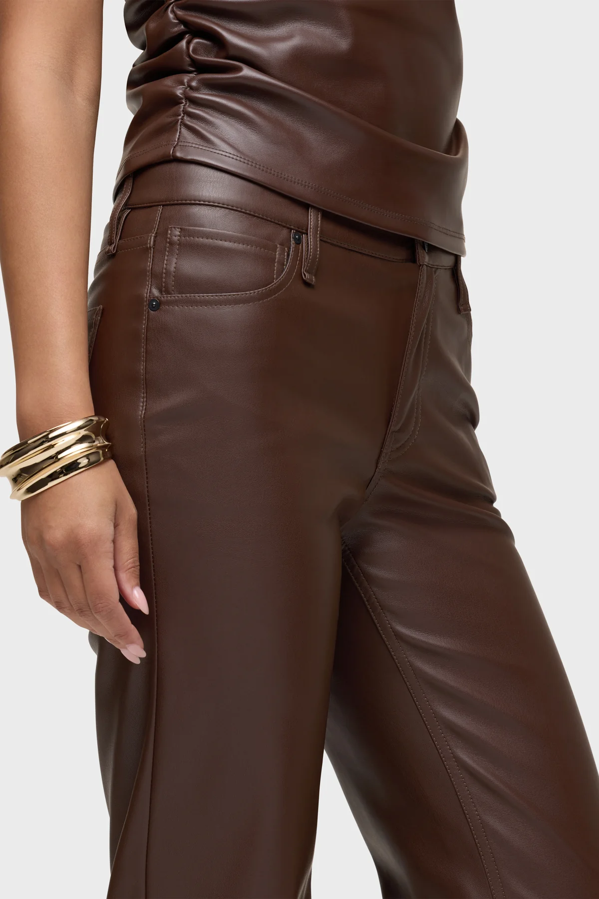 Rosie Vegan Leather Wide Leg - Image 5