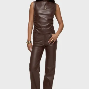 Rosie Vegan Leather Wide Leg