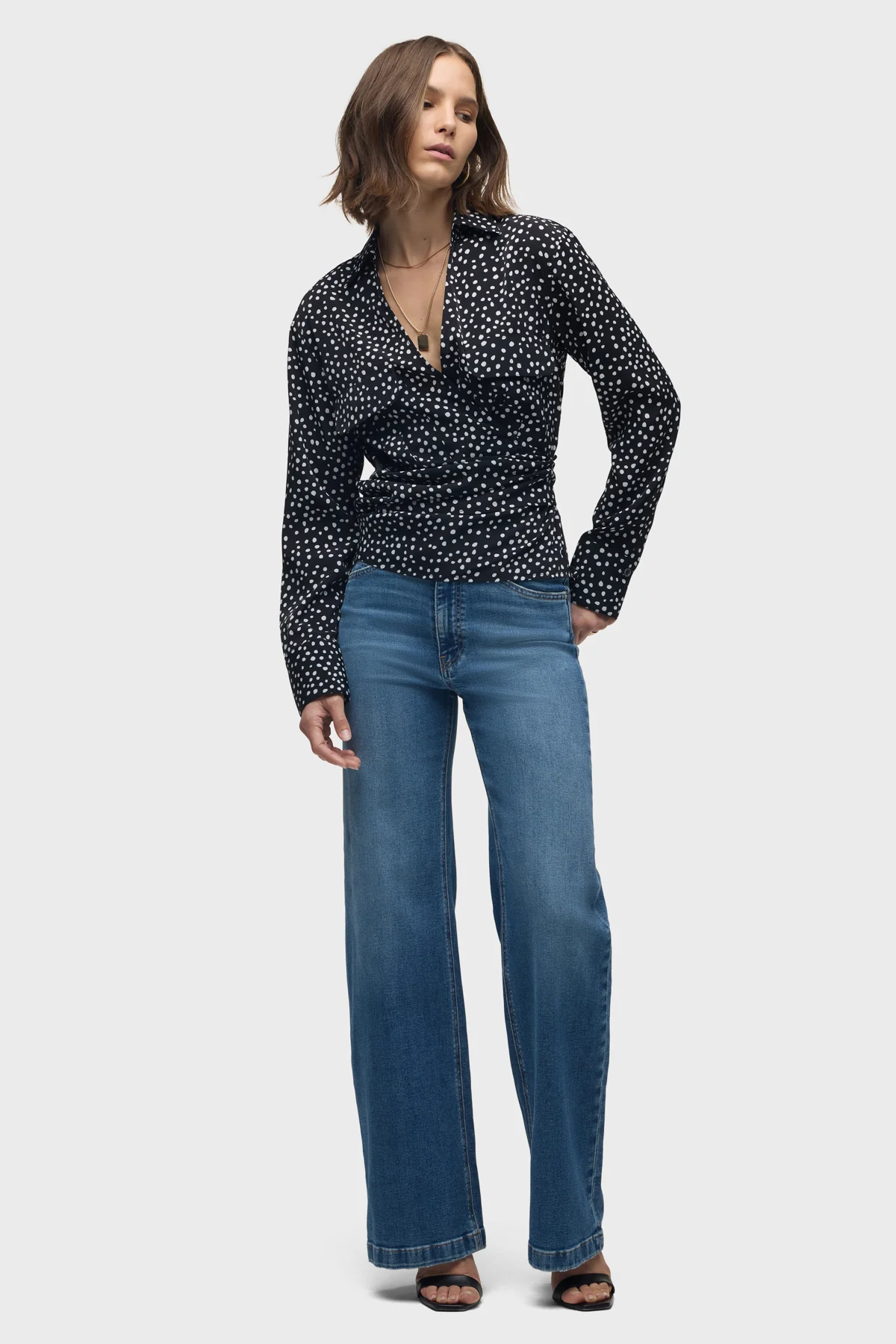 Long Sleeve Wrap Shirt - Image 5