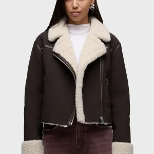 Faux Suede Shearling Jacket