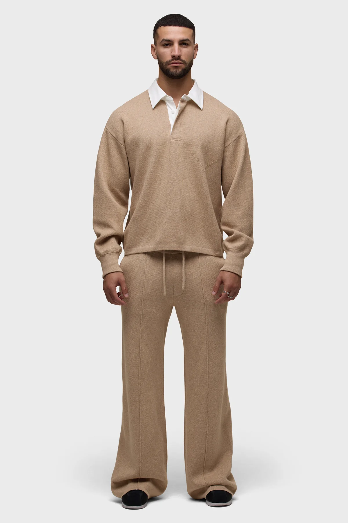 Long Sleeve Contrast Polo - Image 6