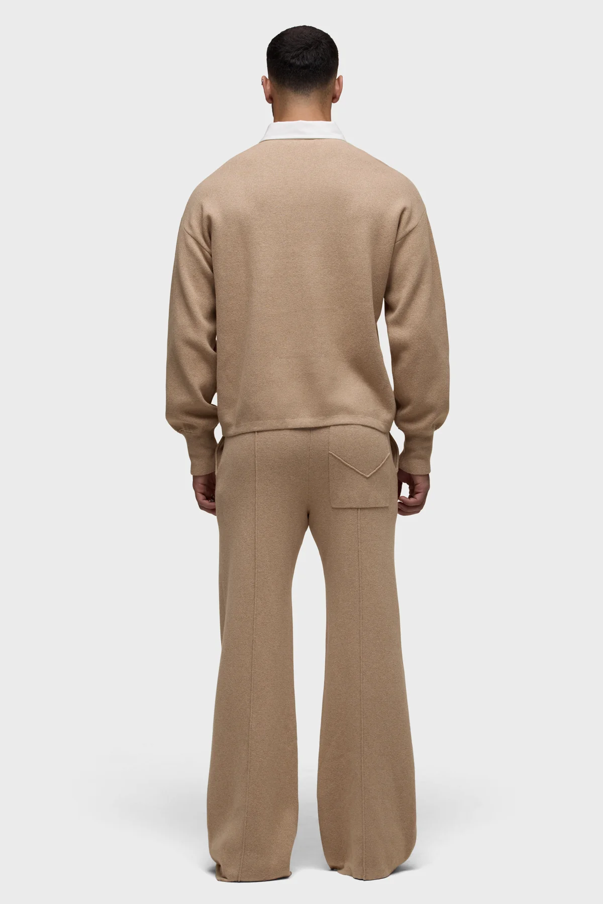 Long Sleeve Contrast Polo - Image 8