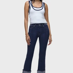 Barbara Pintucked Cuffed Bootcut Crop
