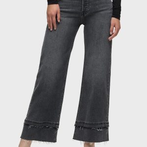 Rosie Wide Leg Ankle Raw Hem