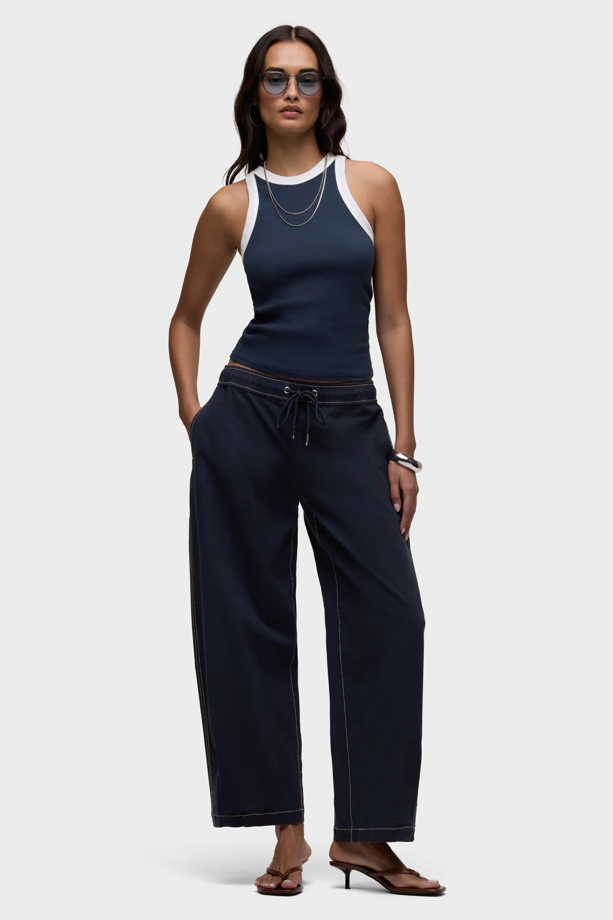 Drawstring Barrel Pant