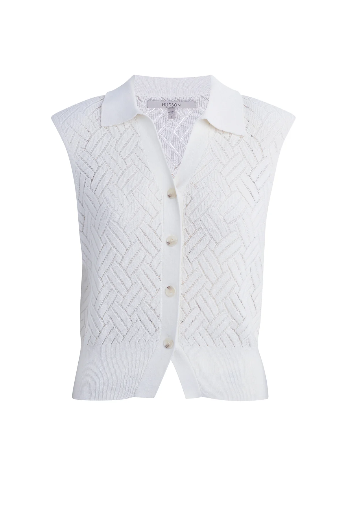 Knitted Sleeveless Collared Top - Image 9