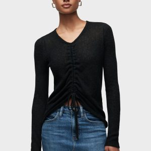 Ruched Long Sleeve Sweater