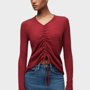 Ruched Long Sleeve Sweater