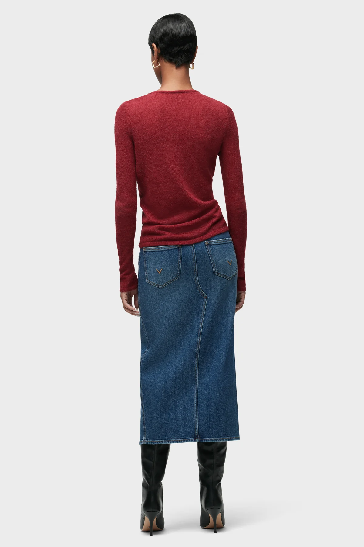 Ruched Long Sleeve Sweater - Image 6